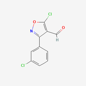 molecular formula C10H5Cl2NO2 B6346191 5-氯-3-(3-氯苯基)-1,2-恶唑-4-甲醛 CAS No. 1188163-40-7