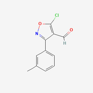 molecular formula C11H8ClNO2 B6346237 5-氯-3-(3-甲基苯基)-1,2-恶唑-4-甲醛 CAS No. 1188022-49-2