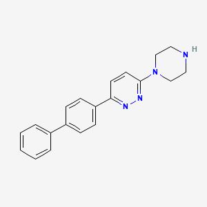 molecular formula C20H20N4 B6346258 3-(4-苯基苯基)-6-(哌嗪-1-基)哒嗪 CAS No. 1354940-29-6