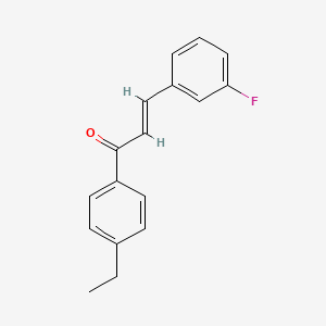 molecular formula C17H15FO B6346273 (2E)-1-(4-Ethylphenyl)-3-(3-fluorophenyl)prop-2-en-1-one CAS No. 1354941-11-9