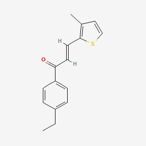 molecular formula C16H16OS B6346279 (2E)-1-(4-Ethylphenyl)-3-(3-methylthiophen-2-yl)prop-2-en-1-one CAS No. 1354941-75-5