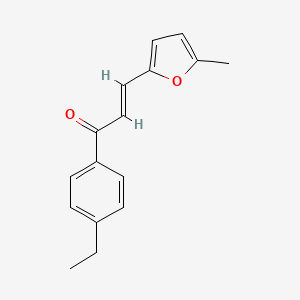 molecular formula C16H16O2 B6346288 (2E)-1-(4-Ethylphenyl)-3-(5-methylfuran-2-yl)prop-2-en-1-one CAS No. 1354941-95-9