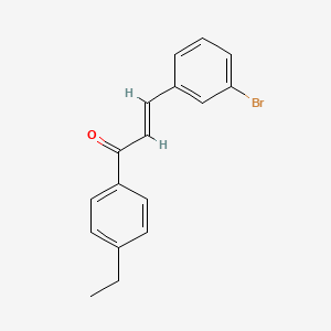 molecular formula C17H15BrO B6346300 (2E)-3-(3-Bromophenyl)-1-(4-ethylphenyl)prop-2-en-1-one CAS No. 1566593-86-9