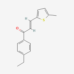 molecular formula C16H16OS B6346303 (2E)-1-(4-Ethylphenyl)-3-(5-methylthiophen-2-yl)prop-2-en-1-one CAS No. 1354941-10-8