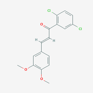 molecular formula C17H14Cl2O3 B6346305 (2E)-1-(2,5-Dichlorophenyl)-3-(3,4-dimethoxyphenyl)prop-2-en-1-one CAS No. 1354941-50-6