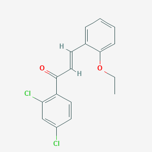 molecular formula C17H14Cl2O2 B6346319 (2E)-1-(2,4-Dichlorophenyl)-3-(2-ethoxyphenyl)prop-2-en-1-one CAS No. 1354941-12-0