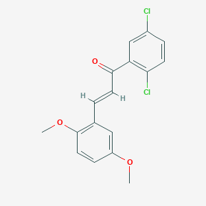 molecular formula C17H14Cl2O3 B6346338 (2E)-1-(2,5-Dichlorophenyl)-3-(2,5-dimethoxyphenyl)prop-2-en-1-one CAS No. 1354053-39-6