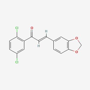 molecular formula C16H10Cl2O3 B6346351 (2E)-3-(2H-1,3-Benzodioxol-5-yl)-1-(2,5-dichlorophenyl)prop-2-en-1-one CAS No. 565220-10-2