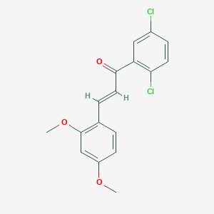 molecular formula C17H14Cl2O3 B6346363 (2E)-1-(2,5-Dichlorophenyl)-3-(2,4-dimethoxyphenyl)prop-2-en-1-one CAS No. 183798-63-2