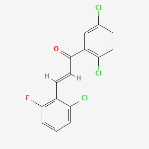 molecular formula C15H8Cl3FO B6346364 (2E)-3-(2-Chloro-6-fluorophenyl)-1-(2,5-dichlorophenyl)prop-2-en-1-one CAS No. 1354942-05-4
