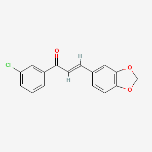 molecular formula C16H11ClO3 B6346401 (2E)-3-(2H-1,3-Benzodioxol-5-yl)-1-(3-chlorophenyl)prop-2-en-1-one CAS No. 1352347-03-5