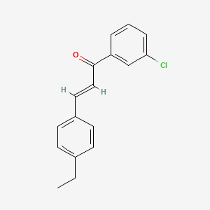 molecular formula C17H15ClO B6346402 (2E)-1-(3-Chlorophenyl)-3-(4-ethylphenyl)prop-2-en-1-one CAS No. 1354942-21-4