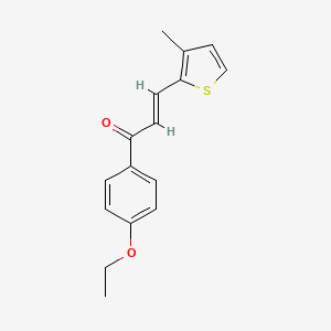 molecular formula C16H16O2S B6346437 (2E)-1-(4-Ethoxyphenyl)-3-(3-methylthiophen-2-yl)prop-2-en-1-one CAS No. 1354941-17-5
