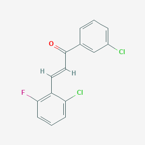 molecular formula C15H9Cl2FO B6346450 (2E)-3-(2-Chloro-6-fluorophenyl)-1-(3-chlorophenyl)prop-2-en-1-one CAS No. 1320361-66-7