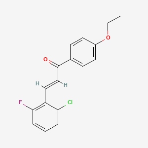 molecular formula C17H14ClFO2 B6346456 (2E)-3-(2-Chloro-6-fluorophenyl)-1-(4-ethoxyphenyl)prop-2-en-1-one CAS No. 1354941-19-7