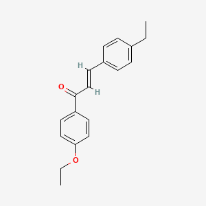 molecular formula C19H20O2 B6346458 (2E)-1-(4-Ethoxyphenyl)-3-(4-ethylphenyl)prop-2-en-1-one CAS No. 1354941-78-8