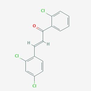 molecular formula C15H9Cl3O B6346474 (2E)-1-(2-Chlorophenyl)-3-(2,4-dichlorophenyl)prop-2-en-1-one CAS No. 854835-59-9