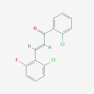 molecular formula C15H9Cl2FO B6346487 (2E)-3-(2-Chloro-6-fluorophenyl)-1-(2-chlorophenyl)prop-2-en-1-one CAS No. 1320361-64-5
