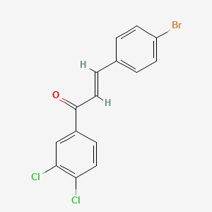 molecular formula C15H9BrCl2O B6346493 (2E)-3-(4-Bromophenyl)-1-(3,4-dichlorophenyl)prop-2-en-1-one CAS No. 1208985-98-1