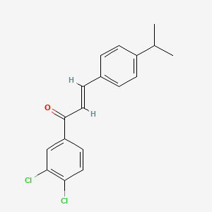 molecular formula C18H16Cl2O B6346503 (2E)-1-(3,4-Dichlorophenyl)-3-[4-(propan-2-yl)phenyl]prop-2-en-1-one CAS No. 1354941-70-0