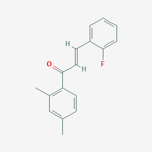 molecular formula C17H15FO B6346518 (2E)-1-(2,4-Dimethylphenyl)-3-(2-fluorophenyl)prop-2-en-1-one CAS No. 1354941-56-2
