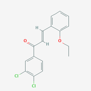 molecular formula C17H14Cl2O2 B6346523 (2E)-1-(3,4-Dichlorophenyl)-3-(2-ethoxyphenyl)prop-2-en-1-one CAS No. 1354941-80-2