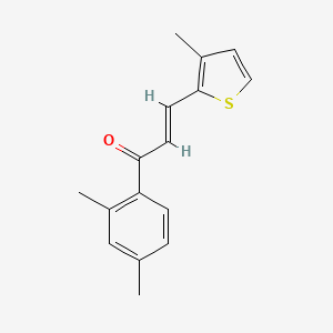 molecular formula C16H16OS B6346546 (2E)-1-(2,4-Dimethylphenyl)-3-(3-methylthiophen-2-yl)prop-2-en-1-one CAS No. 1354942-36-1