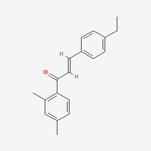 molecular formula C19H20O B6346565 (2E)-1-(2,4-Dimethylphenyl)-3-(4-ethylphenyl)prop-2-en-1-one CAS No. 1354942-38-3