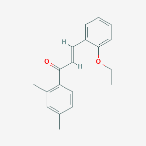 molecular formula C19H20O2 B6346577 (2E)-1-(2,4-Dimethylphenyl)-3-(2-ethoxyphenyl)prop-2-en-1-one CAS No. 1354941-07-3