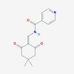 B063466 N-[(4,4-Dimethyl-2,6-dioxocyclohexylidene)methyl]isonicotinamide CAS No. 170944-57-7