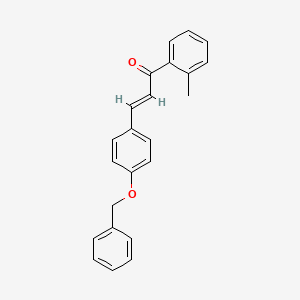 molecular formula C23H20O2 B6346600 (2E)-3-[4-(Benzyloxy)phenyl]-1-(2-methylphenyl)prop-2-en-1-one CAS No. 151164-07-7