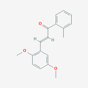 molecular formula C18H18O3 B6346625 (2E)-3-(2,5-Dimethoxyphenyl)-1-(2-methylphenyl)prop-2-en-1-one CAS No. 1354941-48-2