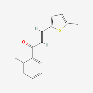 molecular formula C15H14OS B6346646 (2E)-1-(2-Methylphenyl)-3-(5-methylthiophen-2-yl)prop-2-en-1-one CAS No. 1354942-13-4