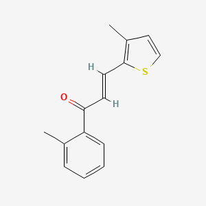 molecular formula C15H14OS B6346650 (2E)-1-(2-Methylphenyl)-3-(3-methylthiophen-2-yl)prop-2-en-1-one CAS No. 1354942-43-0