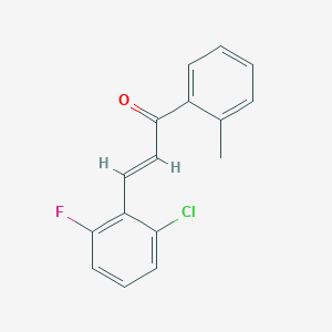 molecular formula C16H12ClFO B6346664 (2E)-3-(2-Chloro-6-fluorophenyl)-1-(2-methylphenyl)prop-2-en-1-one CAS No. 1354941-06-2