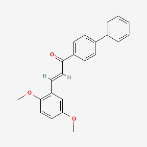 molecular formula C23H20O3 B6346715 (2E)-3-(2,5-Dimethoxyphenyl)-1-(4-phenylphenyl)prop-2-en-1-one CAS No. 1354941-23-3