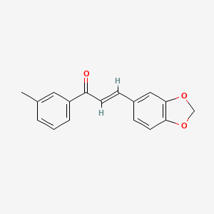 molecular formula C17H14O3 B6346724 (2E)-3-(2H-1,3-Benzodioxol-5-yl)-1-(3-methylphenyl)prop-2-en-1-one CAS No. 1689543-97-2