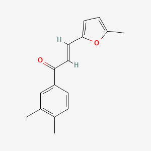 molecular formula C16H16O2 B6346741 (2E)-1-(3,4-Dimethylphenyl)-3-(5-methylfuran-2-yl)prop-2-en-1-one CAS No. 1354942-47-4