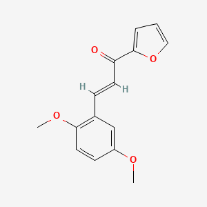 molecular formula C15H14O4 B6346756 (2E)-3-(2,5-Dimethoxyphenyl)-1-(furan-2-yl)prop-2-en-1-one CAS No. 1334721-65-1