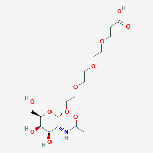 molecular formula C17H31NO11 B6346773 (((2-Acetamido-2-deoxy-alpha-D-Galactopyranosyl-oxy)ethoxy)ethoxy)propionic acid CAS No. 1858224-27-7
