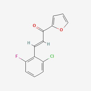 molecular formula C13H8ClFO2 B6346813 (2E)-3-(2-Chloro-6-fluorophenyl)-1-(furan-2-yl)prop-2-en-1-one CAS No. 1354941-93-7
