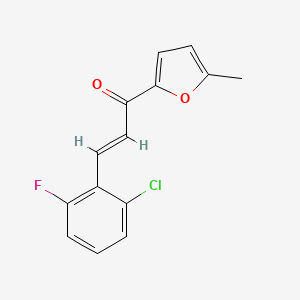 molecular formula C14H10ClFO2 B6346819 (2E)-3-(2-Chloro-6-fluorophenyl)-1-(5-methylfuran-2-yl)prop-2-en-1-one CAS No. 1354942-00-9