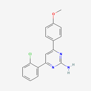 molecular formula C17H14ClN3O B6346824 4-(2-Chlorophenyl)-6-(4-methoxyphenyl)pyrimidin-2-amine CAS No. 876751-58-5