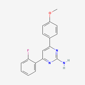 molecular formula C17H14FN3O B6346835 4-(2-Fluorophenyl)-6-(4-methoxyphenyl)pyrimidin-2-amine CAS No. 1354940-02-5