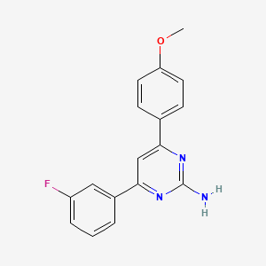 molecular formula C17H14FN3O B6346851 4-(3-Fluorophenyl)-6-(4-methoxyphenyl)pyrimidin-2-amine CAS No. 1354940-08-1