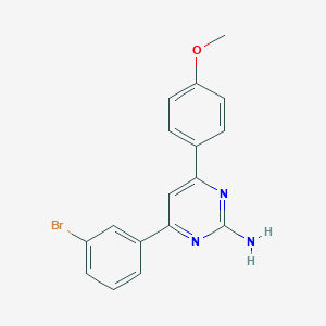 molecular formula C17H14BrN3O B6346861 4-(3-Bromophenyl)-6-(4-methoxyphenyl)pyrimidin-2-amine CAS No. 583032-77-3