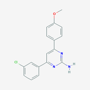molecular formula C17H14ClN3O B6346868 4-(3-Chlorophenyl)-6-(4-methoxyphenyl)pyrimidin-2-amine CAS No. 1226780-75-1