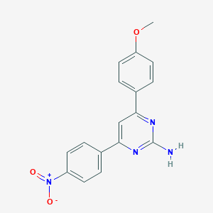 molecular formula C17H14N4O3 B6346884 4-(4-Methoxyphenyl)-6-(4-nitrophenyl)pyrimidin-2-amine CAS No. 935854-57-2