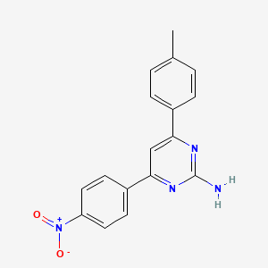 molecular formula C17H14N4O2 B6346886 4-(4-Methylphenyl)-6-(4-nitrophenyl)pyrimidin-2-amine CAS No. 1354924-32-5