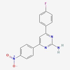 molecular formula C16H11FN4O2 B6346893 4-(4-Fluorophenyl)-6-(4-nitrophenyl)pyrimidin-2-amine CAS No. 876751-59-6